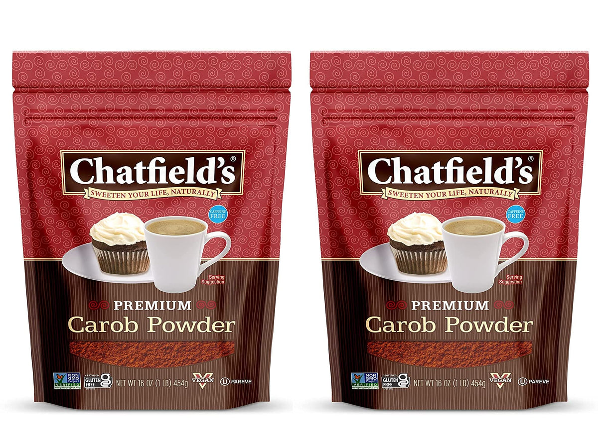 Chatfield's Carob Powder 16oz pack ready for baking and snacking