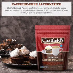 Chatfield's Carob Powder added to a vibrant smoothie