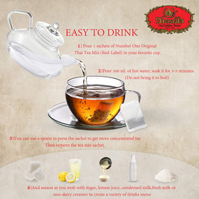 ChaTraMue Red Label aroma filling your kitchen while preparing Thai tea.