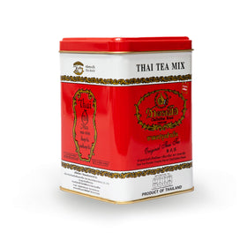 ChaTraMue Red Label sachet close-up emphasizes quality and convenience.