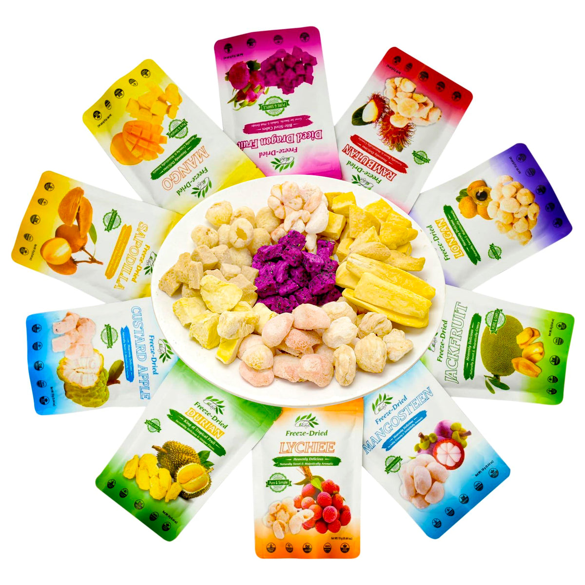 CHAVI freeze-dried longan pearl slices for portable, naturally sweet crunch.