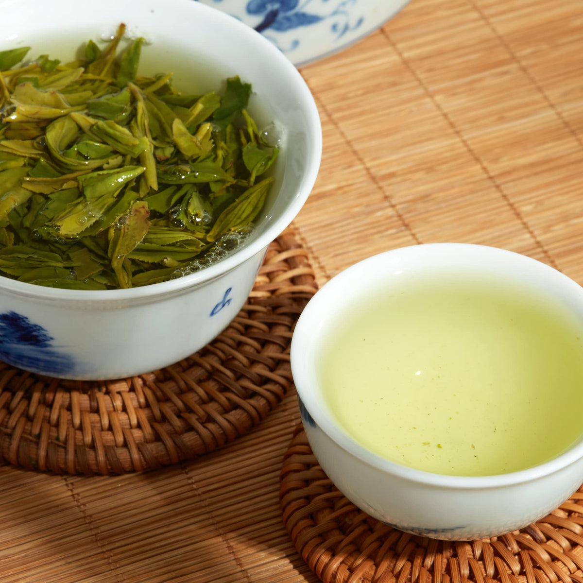 ChaWuWarmSun Hangzhou origin label on packaging showcases authentic Dragon Well.