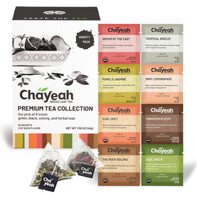 ChaYeah Premium Tea Collection box showcasing eight flavors for gifting and daily tea moments.