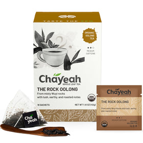 ChaYeah Rock Oolong pyramid bags brewing convenience with rich aroma.