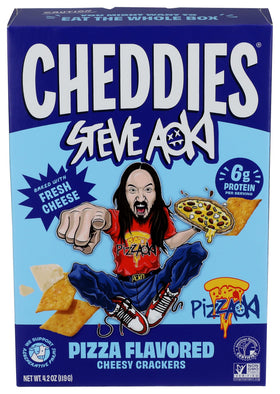 Cheddies Pizza Cheddar cracker pack ready for quick savory snacking