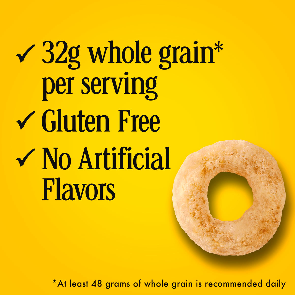 Cheerios BowlPak provides iron and calcium for daily nutrition.