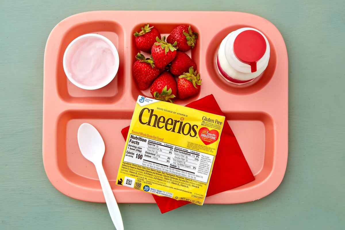 Cheerios BowlPak fortified with 11 vitamins and minerals for mornings.