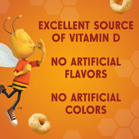 Cheerios Honey Nut cereal ingredients label highlights whole grain oats.