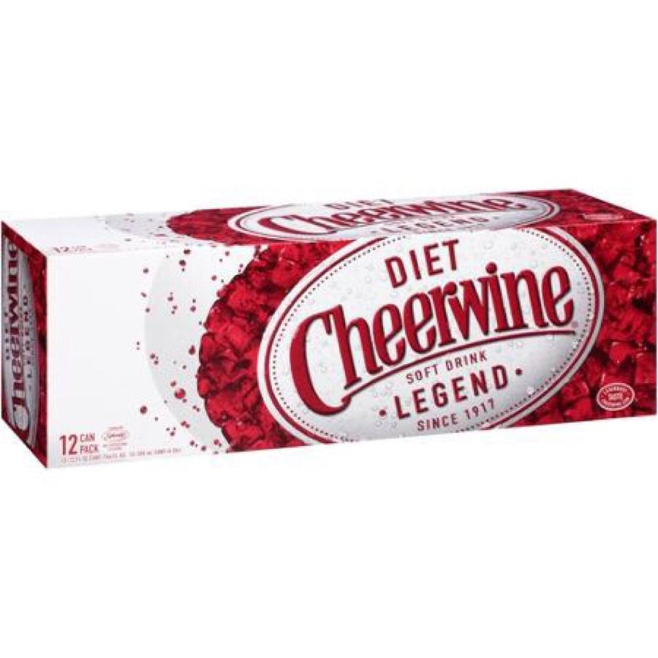 Cheerwine Diet Cherry Soda can—low-calorie refreshment with bold cherry flavor for everyday enjoyment.