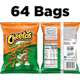 Cheetos 64-pack box emphasizing bulk convenience for gatherings and families