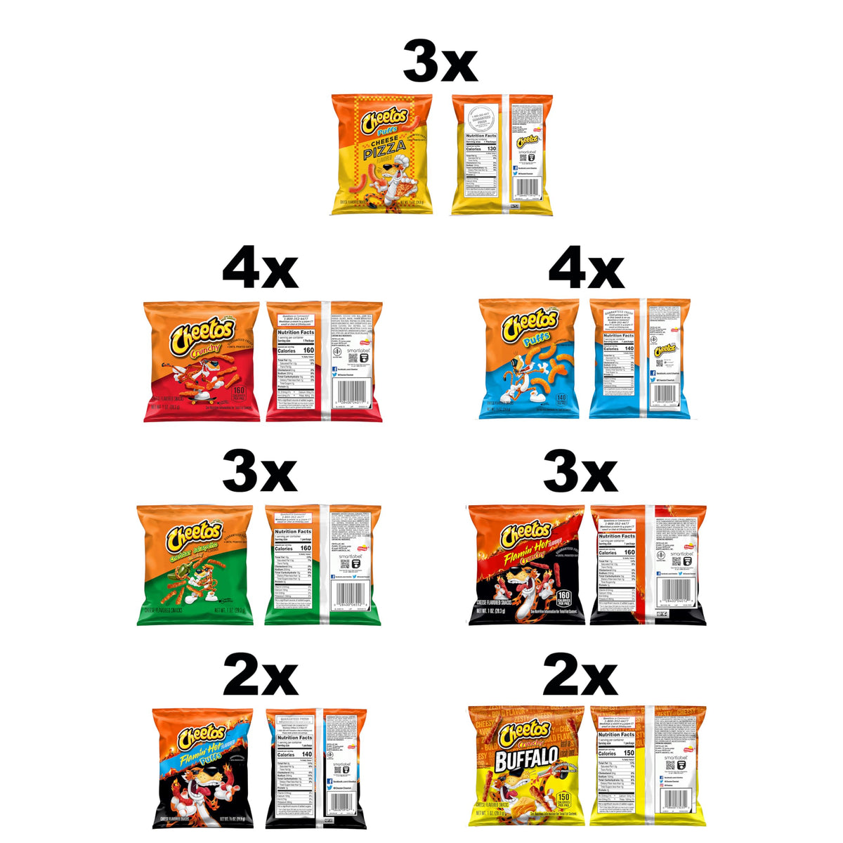 Cheetos cheddar jalapeno snacks display, bold flavor option for snack breaks