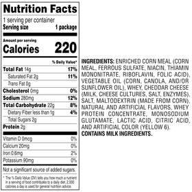 Cheetos Cheese Puffs gluten-free label close-up for mindful snacking.