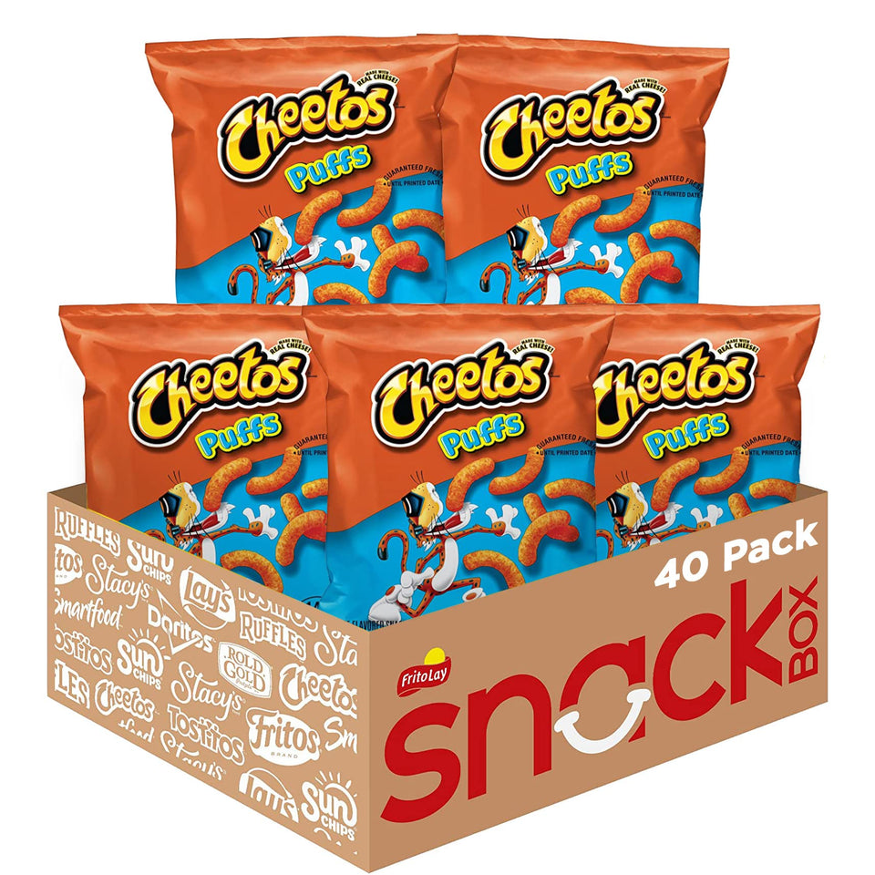 Cheetos cheese snacks pack of 40 bags for convenient snacking.