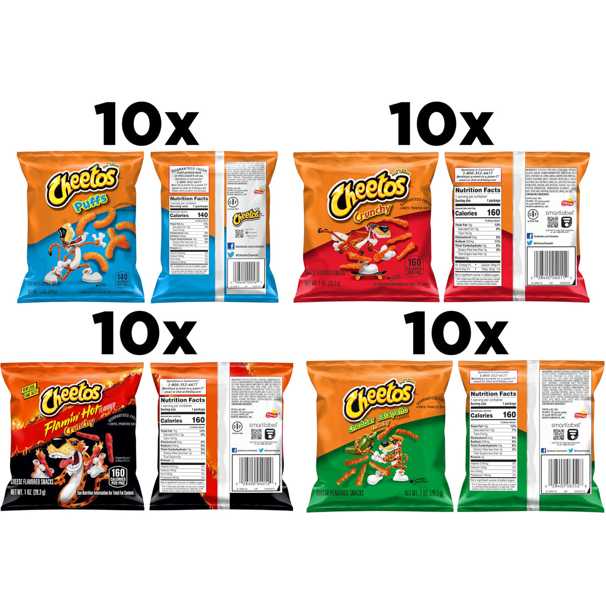 Cheetos Crunchy Flaming Hot bags delivering bold cheese crunch