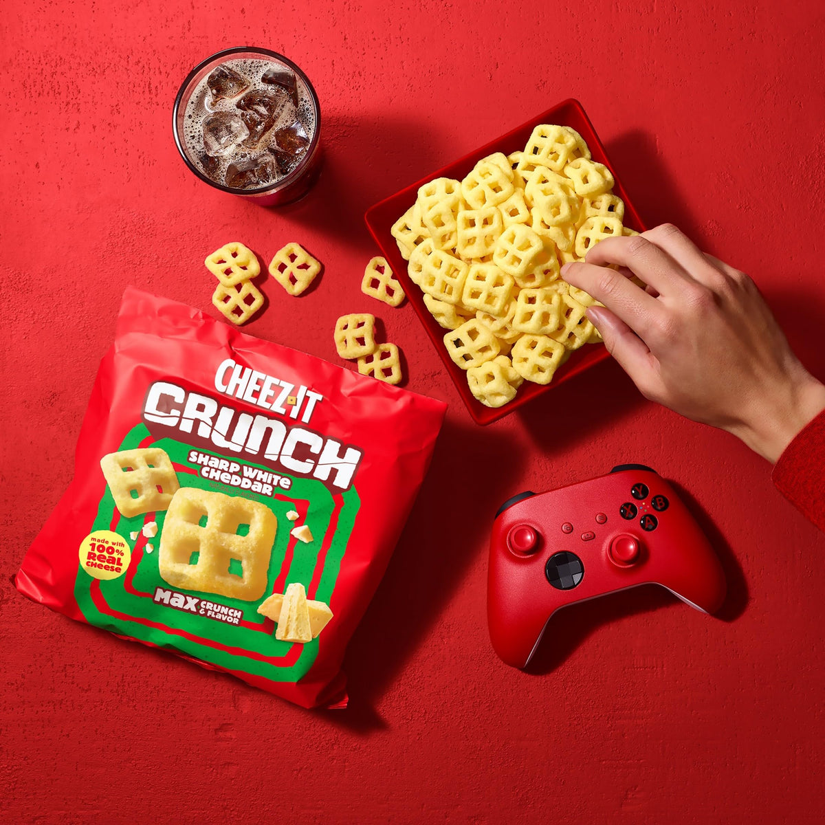 Cheez-It Crunch Kick'n Nacho Cheese on the road—snack during road trips