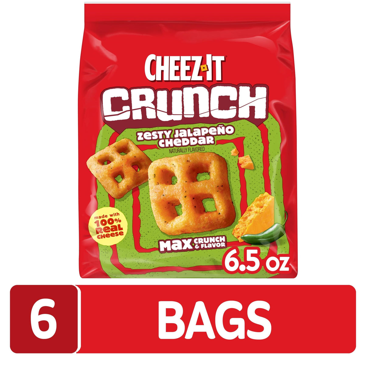 Cheez-It Crunch Zesty Jalapeno Cheddar lunchbox image great for a spicy midday bite