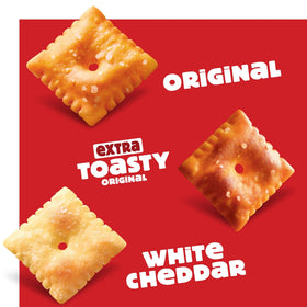 Cheez-It Extra Toasty crackers delivering deeper cheese flavor with crisp texture.
