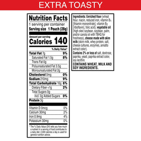 Cheez-It Extra Toasty grab-and-go pack delivers bold aged cheese flavor for busy days.
