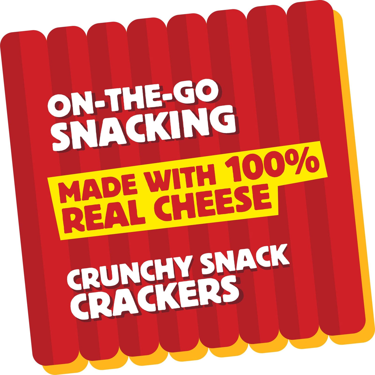Cheez-It Grooves ingredients highlight 100% real cheese content.