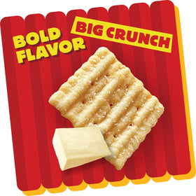 Cheez-It Grooves on office desk inviting a quick bite.