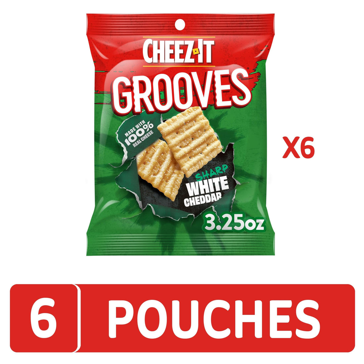 Cheez-It Grooves ridged crackers in a bowl highlight texture.
