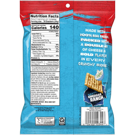 Cheez-It Grooves Zesty Cheddar Ranch kitchen counter display and accessibility.