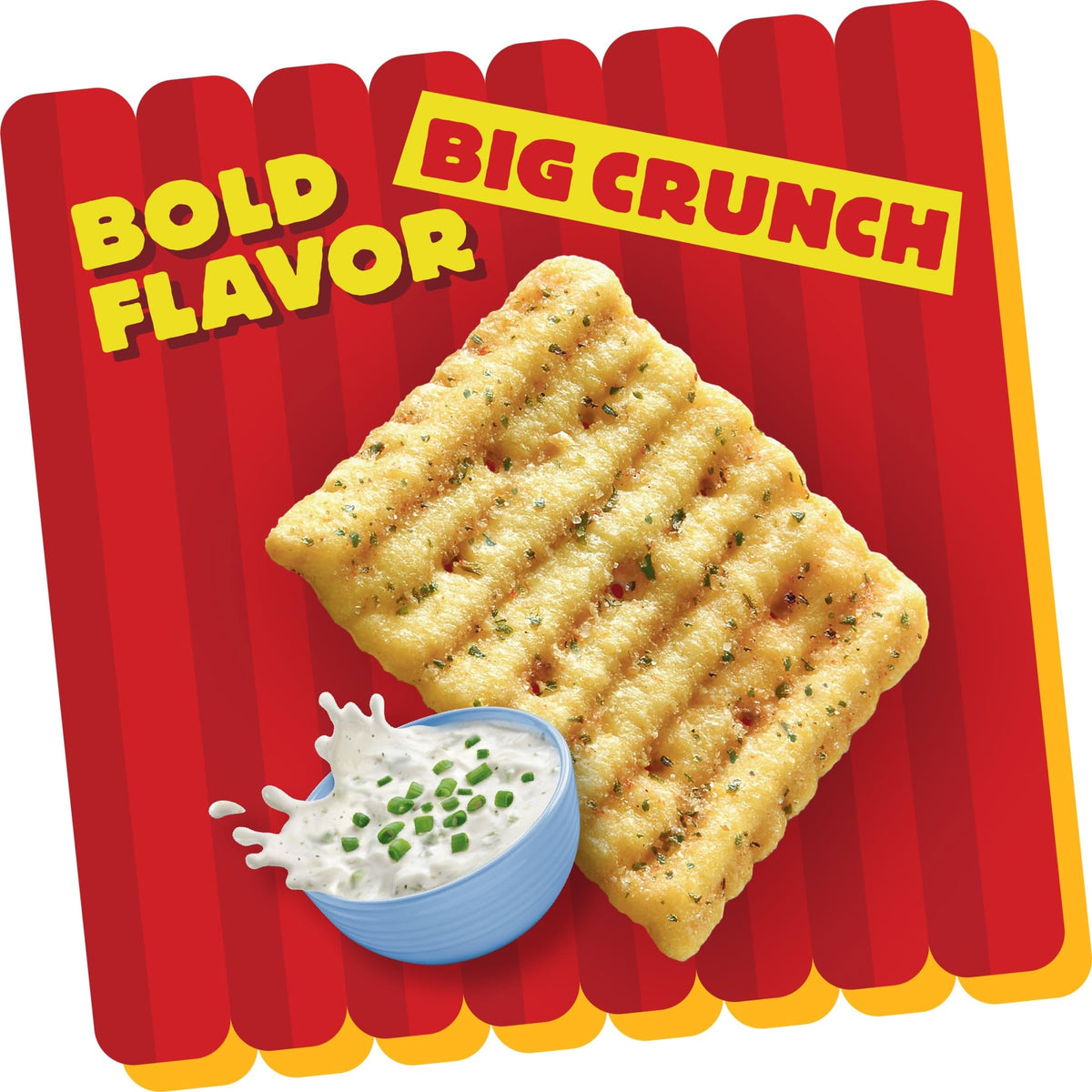 Cheez-It Grooves Zesty Cheddar Ranch packaging shows a six-pack for freshness.