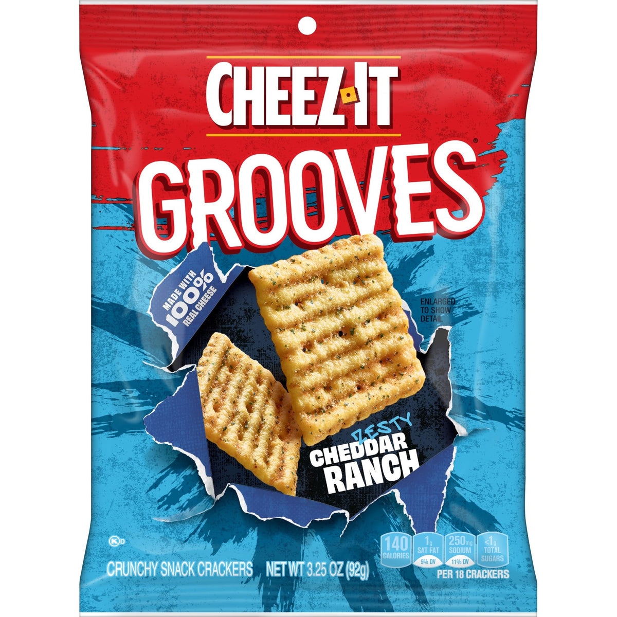 Cheez-It Grooves Zesty Cheddar Ranch party snack plate idea for gatherings.