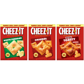 Cheez-It Movie night snack spread emphasizes shareable crackers and bold taste.