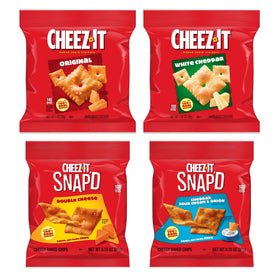 Cheez-It variety pack packaging showing 42 packs for school or family snacks.