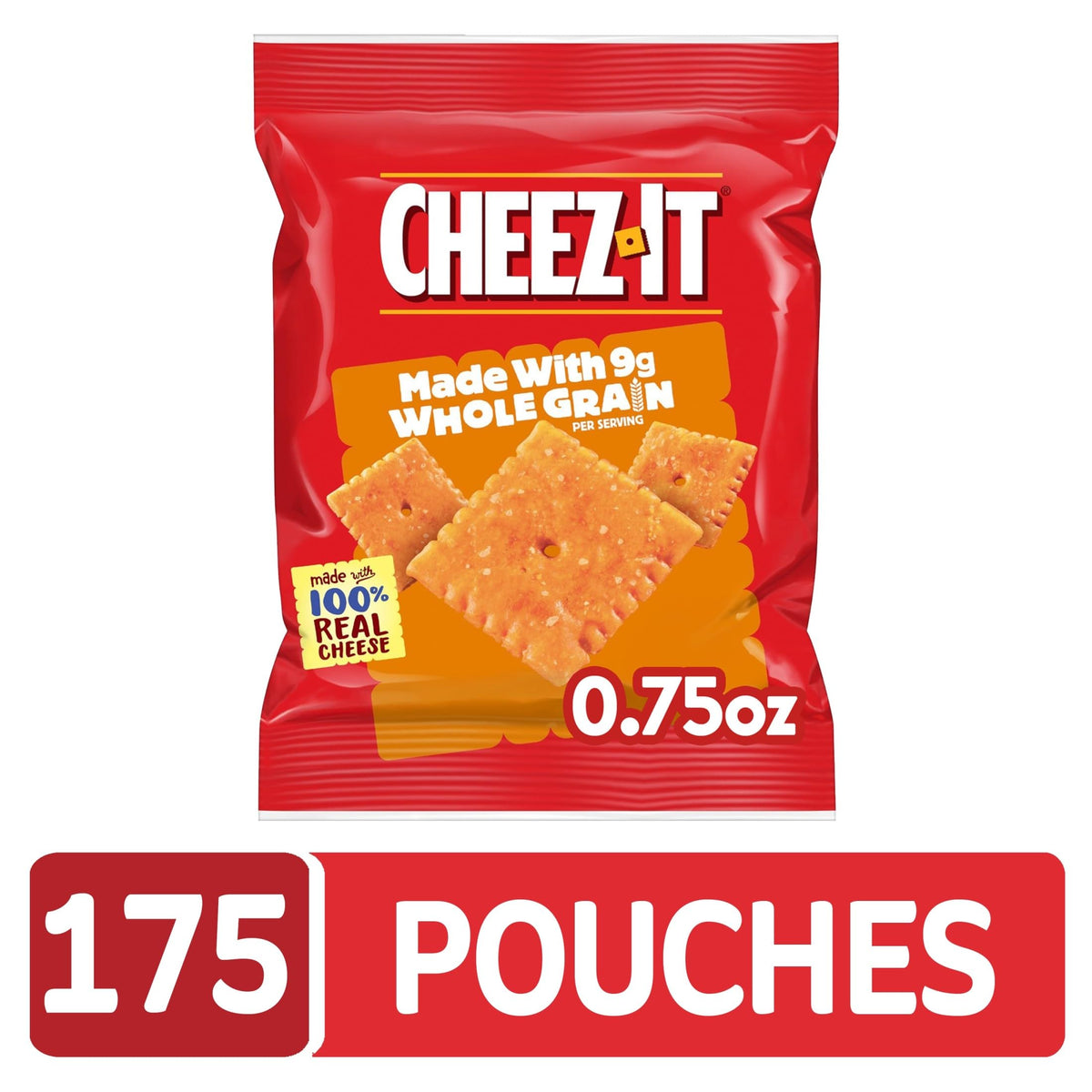 Cheez-It Original cracker stack shows light, crispy texture for munching.
