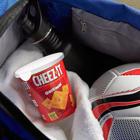 Cheez-It Original family-friendly snack in a kids lunchbox setting.