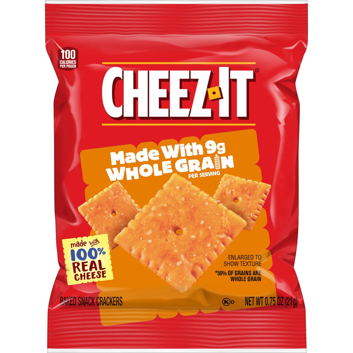 Cheez-It Original pantry stack emphasizes freshness in cupboard storage.