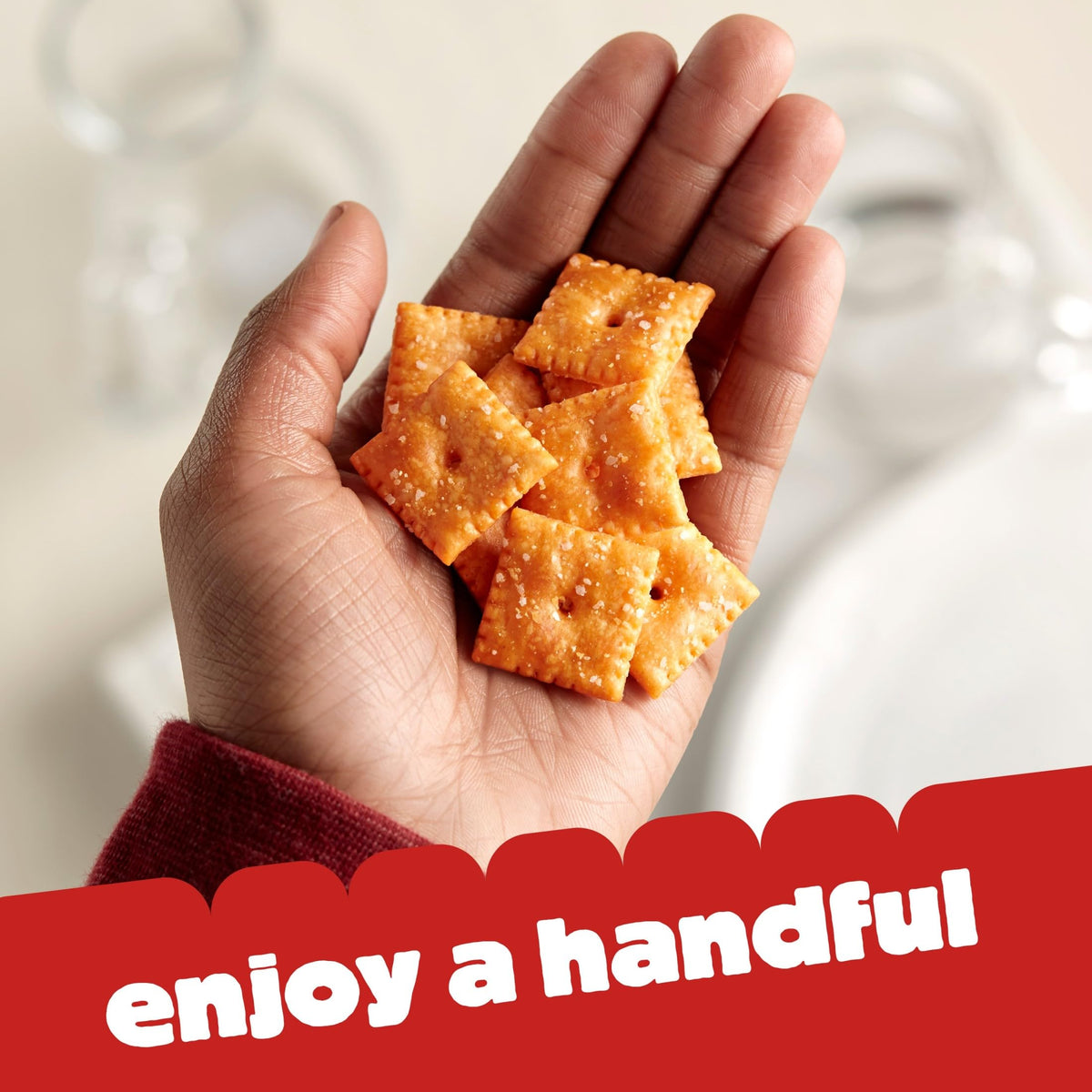 Cheez-It Original picnic snack, crowd-pleasing bite for outdoor moments.
