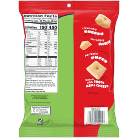 Cheez-It Puff'd White Cheddar freshness seal emphasizes sealed packets