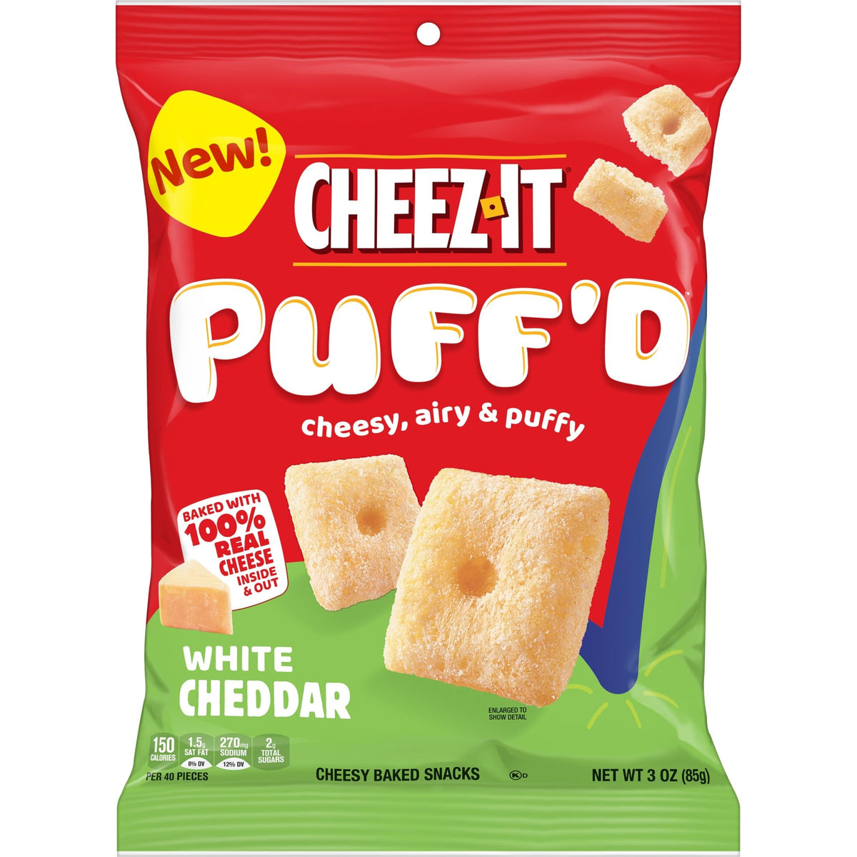 Cheez-It Puff'd White Cheddar lunchbox scene shows kid-friendly bite