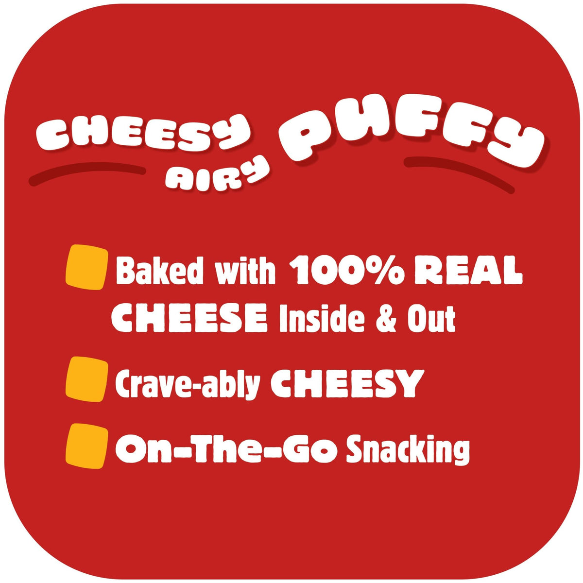 Cheez-It Puff'd White Cheddar on-the-go shot suggests easy snack during errands