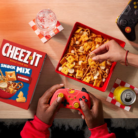 Cheez-It Snack Mix 40oz bag designed for freshness and easy serving