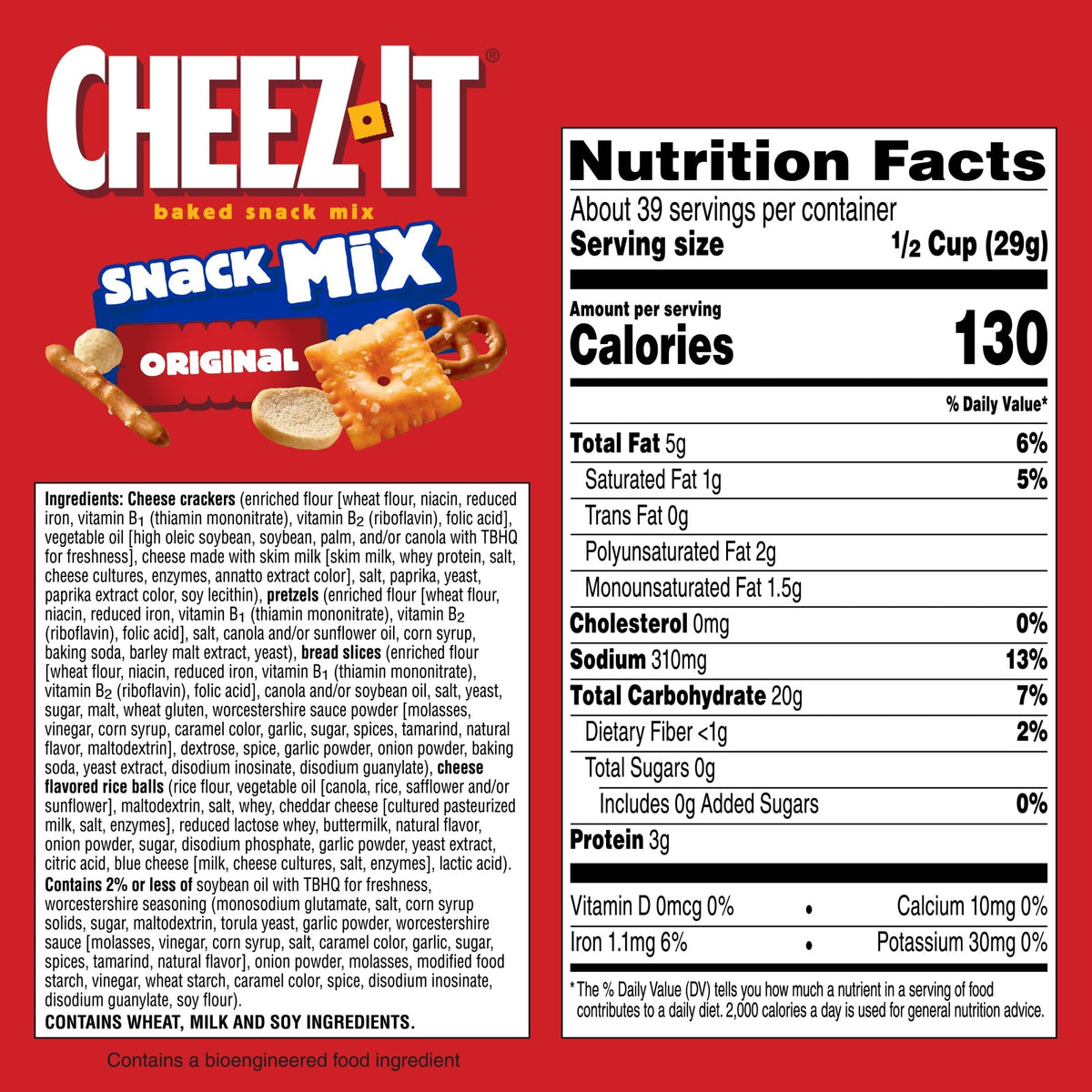 Cheez-It Snack Mix on a serving plate ideal for party spreads