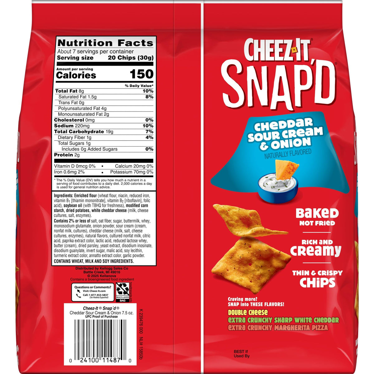 Dip-ready plate with Cheez-It Snap'd for varied textures and dips.