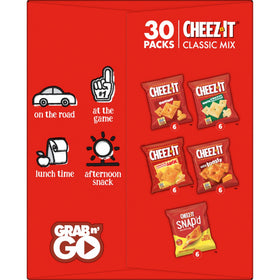 Cheez-It Snap'd Double Cheese in a resealable pack, convenient study snack.