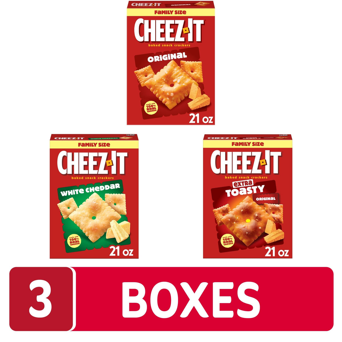 Cheez-It White Cheddar crackers with bold flavor ideal for quick snacks.