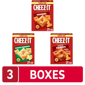 Cheez-It White Cheddar crackers with bold flavor ideal for quick snacks.