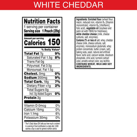 Cheez-It White Cheddar snack pouch ready for on-the-go snacking.