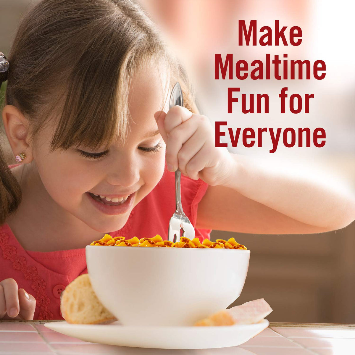 Chef Boyardee Cheesy Burger Macaroni kitchen scene, ready-to-heat shortcut.