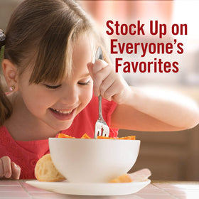 12-pack packaging of Chef Boyardee Overstuffed Beef Ravioli on shelf.