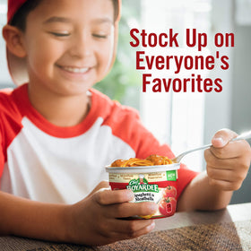 Stacked packaging showing twelve microwaveable bowls for easy meals