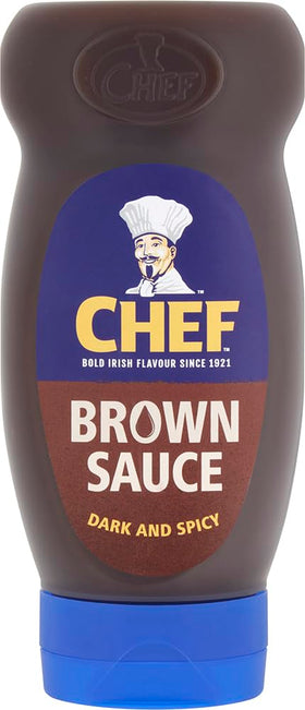 Chef Brown Sauce bottle, perfect for grilled and mashed potatoes