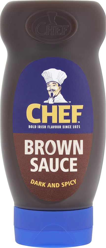 Chef Brown Sauce bottle, perfect for grilled and mashed potatoes
