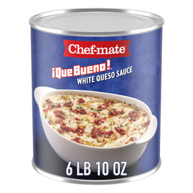 Chef-mate Que Bueno White Queso Sauce bottle showing rich creamy blend for dipping